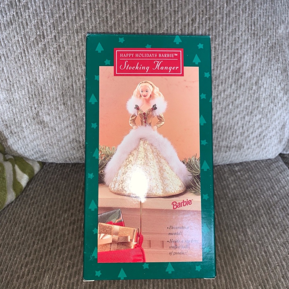 Barbie Happy Holidays Stocking Hanger Vintage New